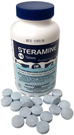 Steramine Quaternary Sanitizing Tablets – 1x 150 Count Bottle