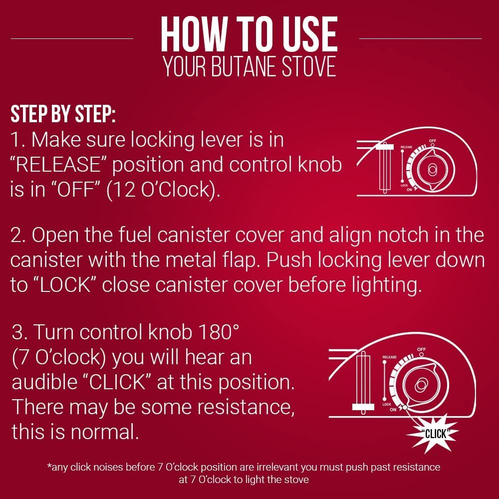 Chef-Master 90011 Portable Butane Stove – 10 000 BTU