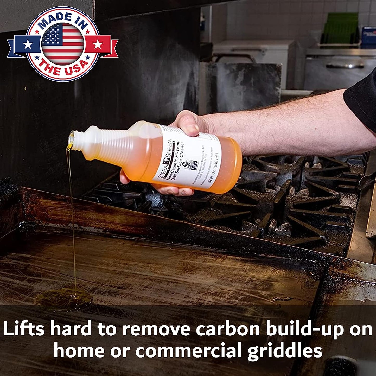Stera-Sheen Grill Non-Caustic Grill Surface Cleaner – 4x 32oz Bottles