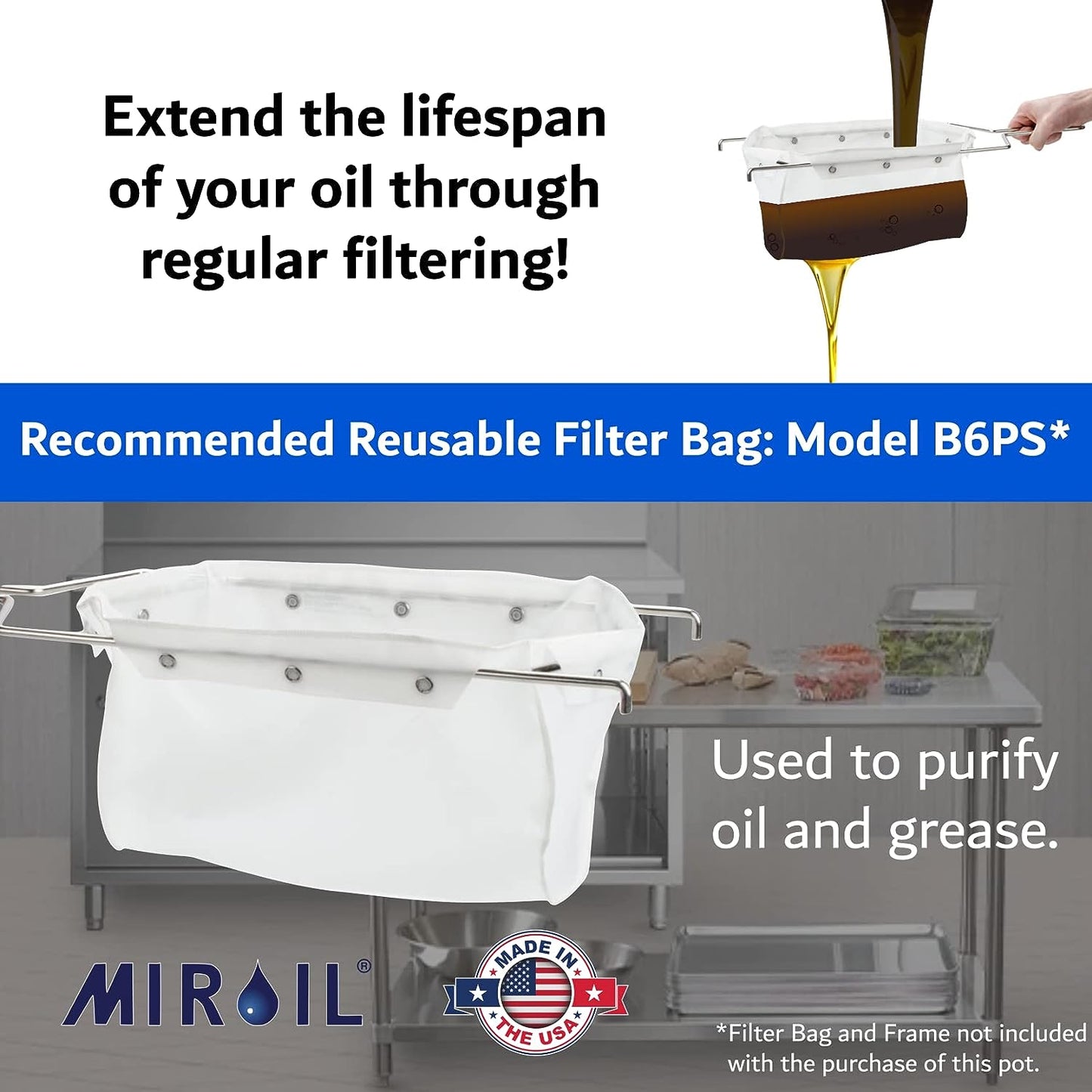 MirOil Filter Pot / Grease Bucket with Mobile Base – 60LC 7 Gallon