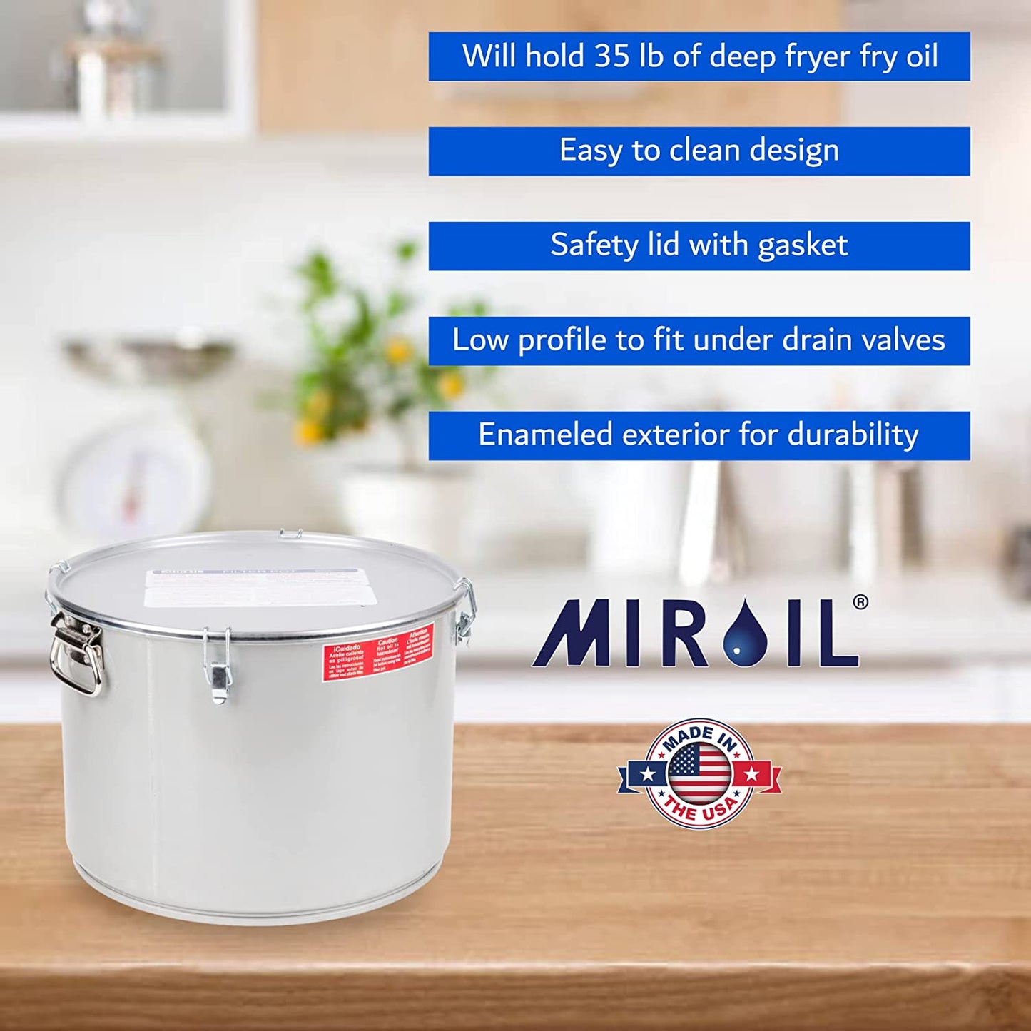 Miroil Grease Bucket / Filter Pot With Lid 02060 – 60L 7 Gallon