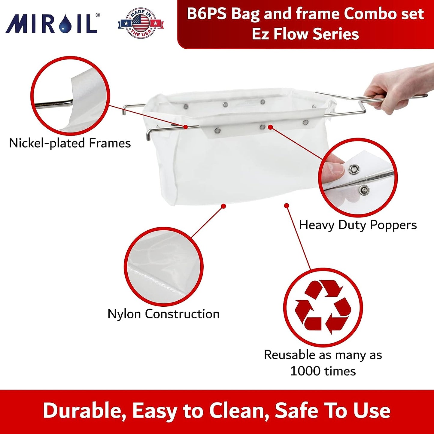 Miroil EZ Flow Filter Assembly B6PS/02852 – With RB6PS Filter Bag