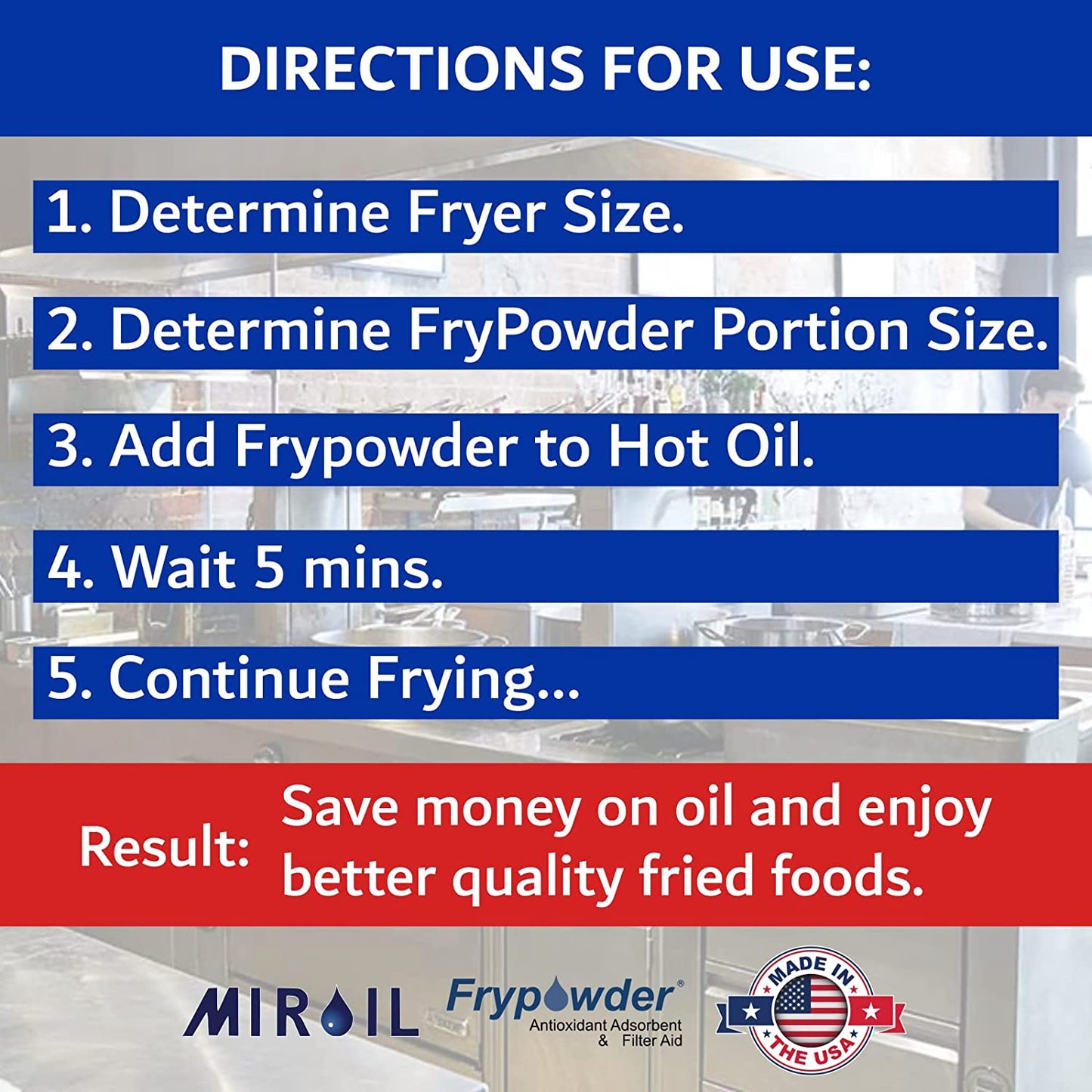 MirOil P46C FryPowder Oil Stabilizer – 46x 160ml C Size Packs