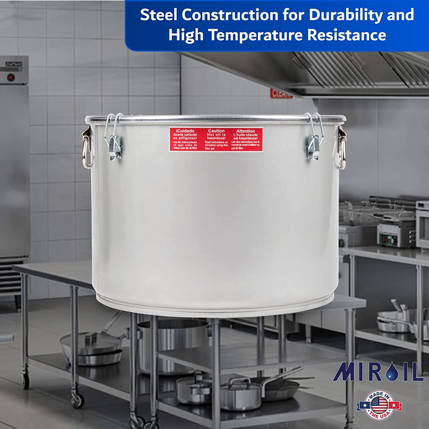 Miroil Grease Bucket / Filter Pot With Lid 02060 – 60L 7 Gallon