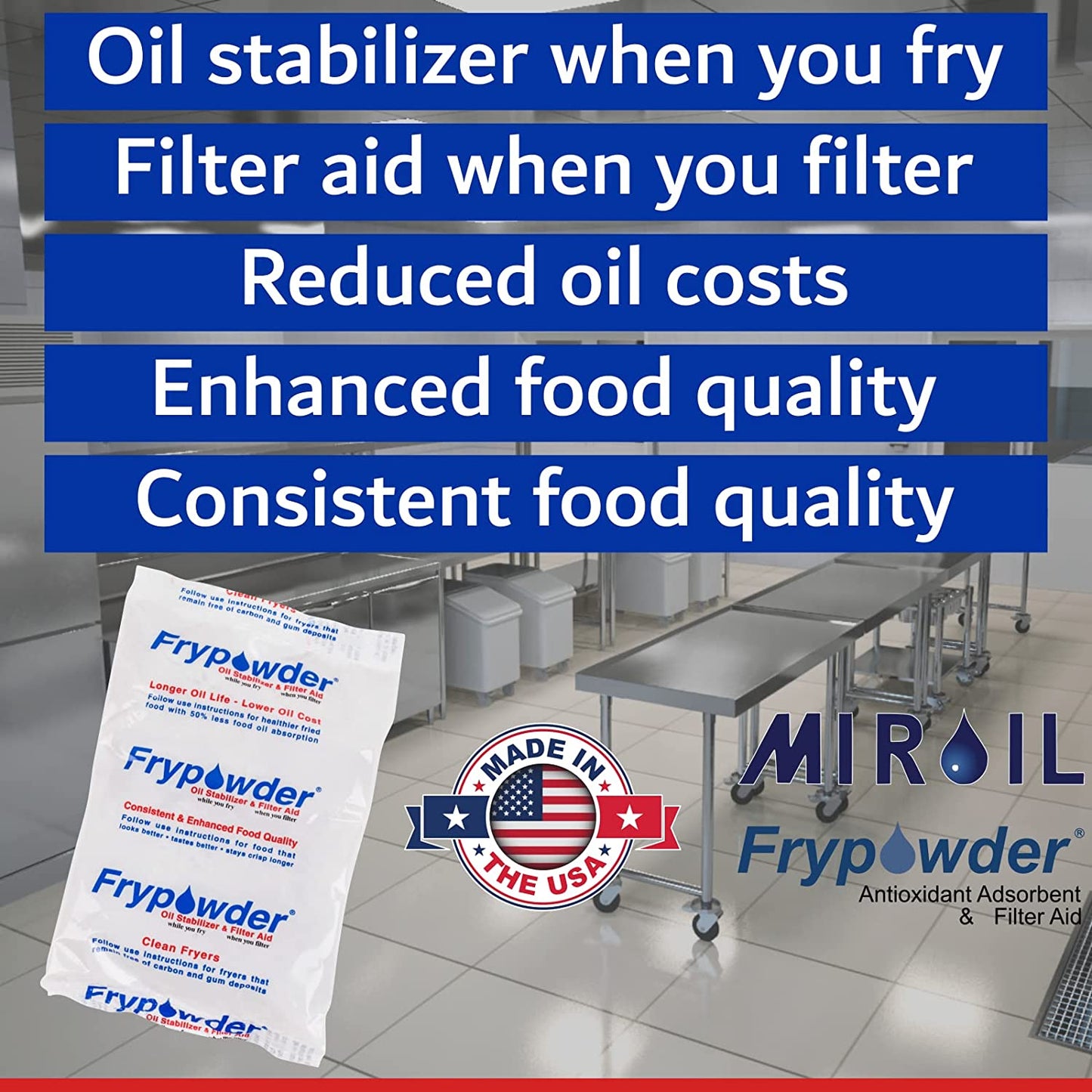 MirOil P46C FryPowder Oil Stabilizer – 46x 160ml C Size Packs