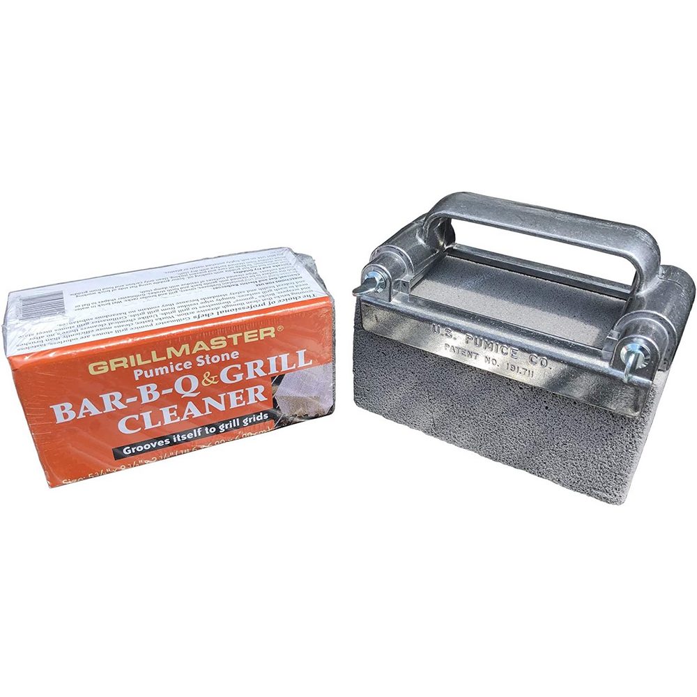 Grillmaster Combo – 1 x Grill Cleaning Pumice Bricks & Aluminum Grill Brick Holder