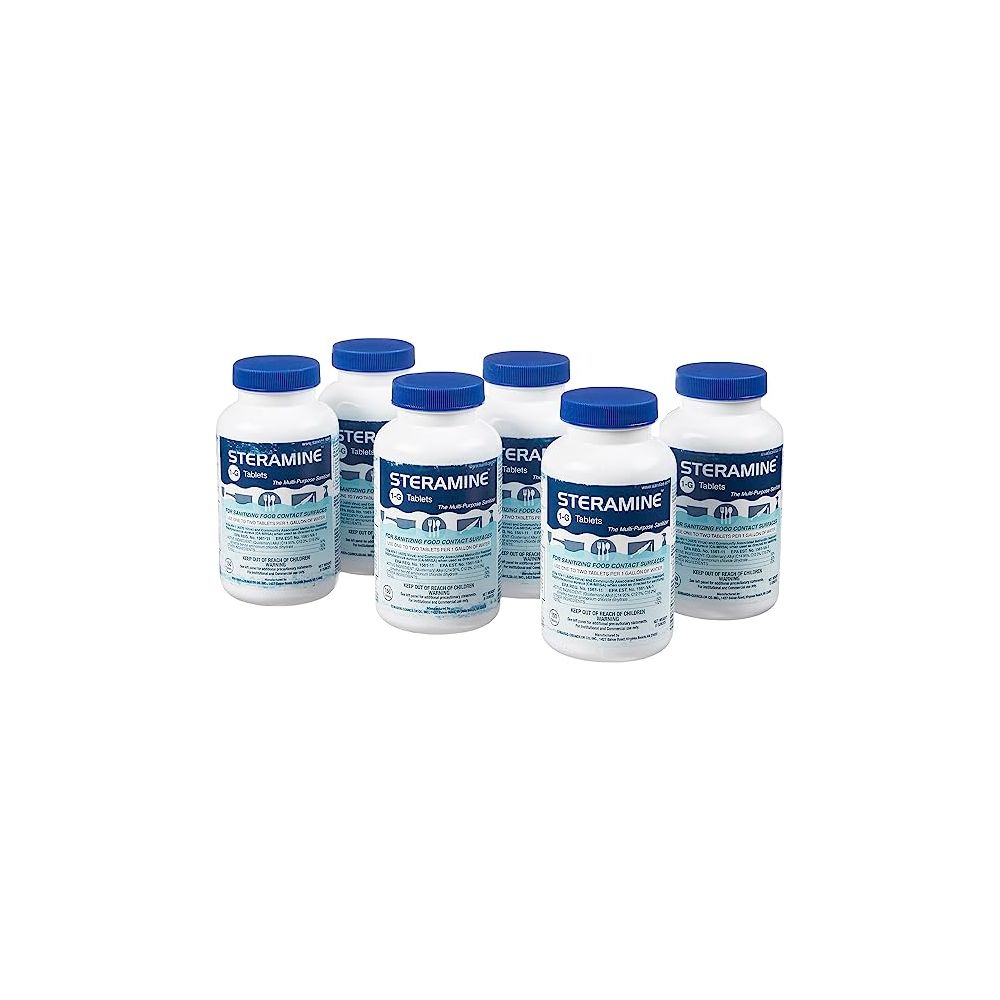 Steramine Quaternary Sanitizing Tablets – 6x 150 Count Bottle