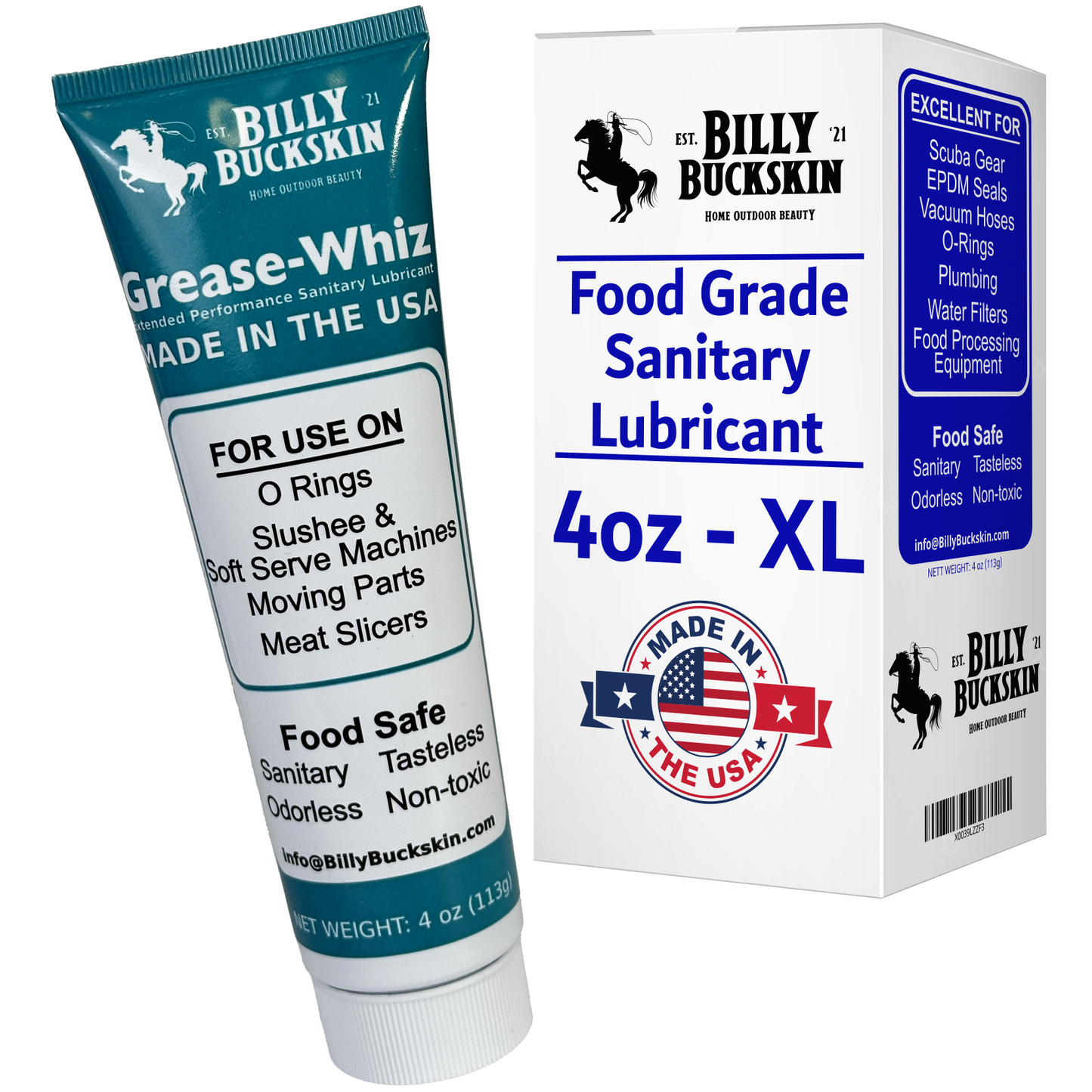 Billy Buckskin Co Silicone Grease Food Grade Machine Lube – 4x 4oz Tube