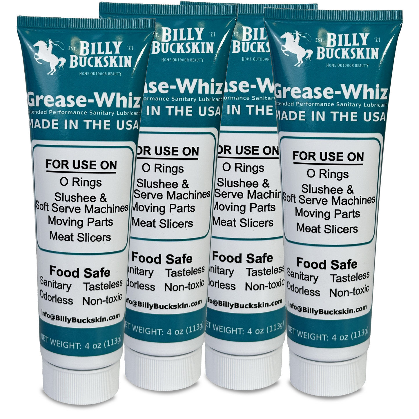 Billy Buckskin Co Silicone Grease Food Grade Machine Lube – 4x 4oz Tube