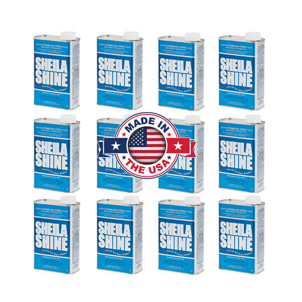 Sheila Shine Stainless Steel Cleaner & Polish – 12x 1 qt Liquid