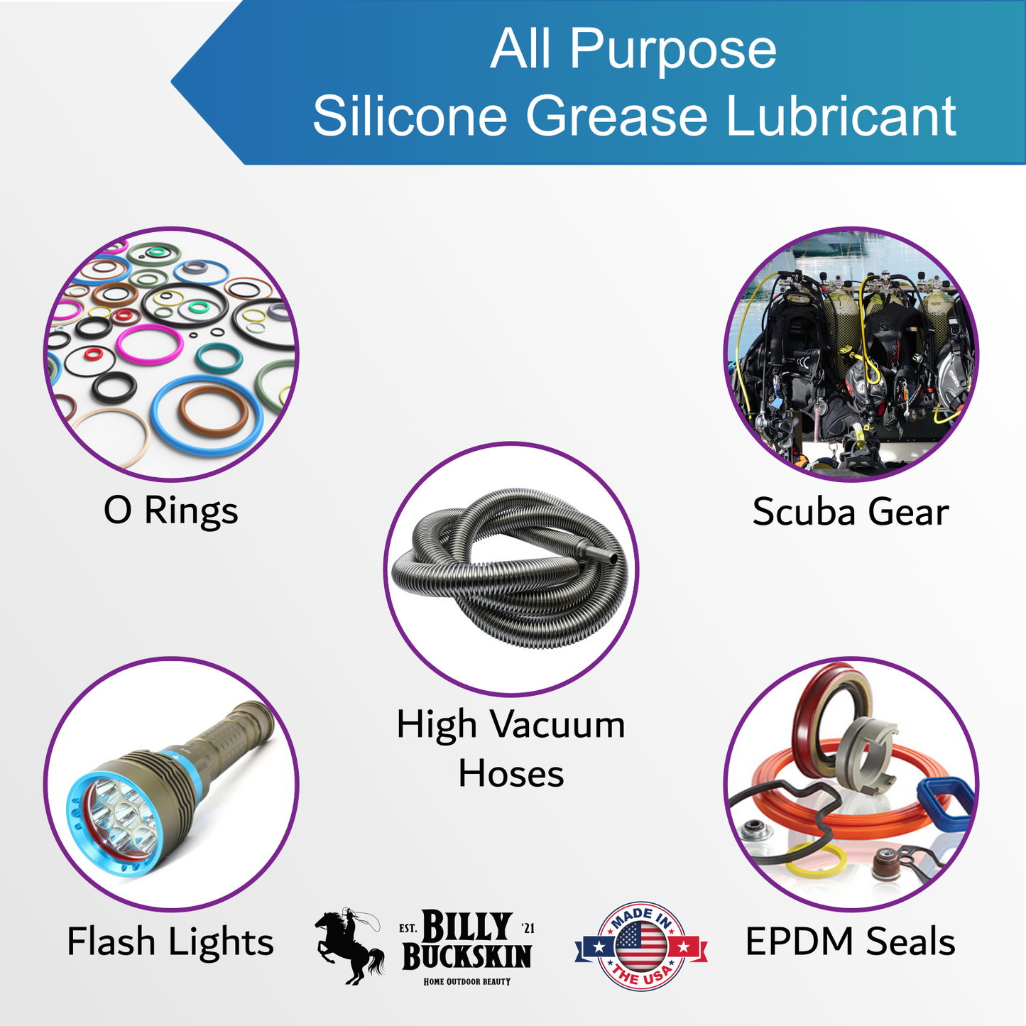 Billy Buckskin Co Silicone Grease Food Grade Machine Lube – 1x 4oz Tube