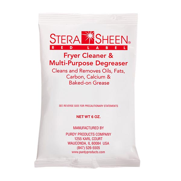 Stera-Sheen Red Label Boil Out Fryer Cleaner – 12x 6oz Packets