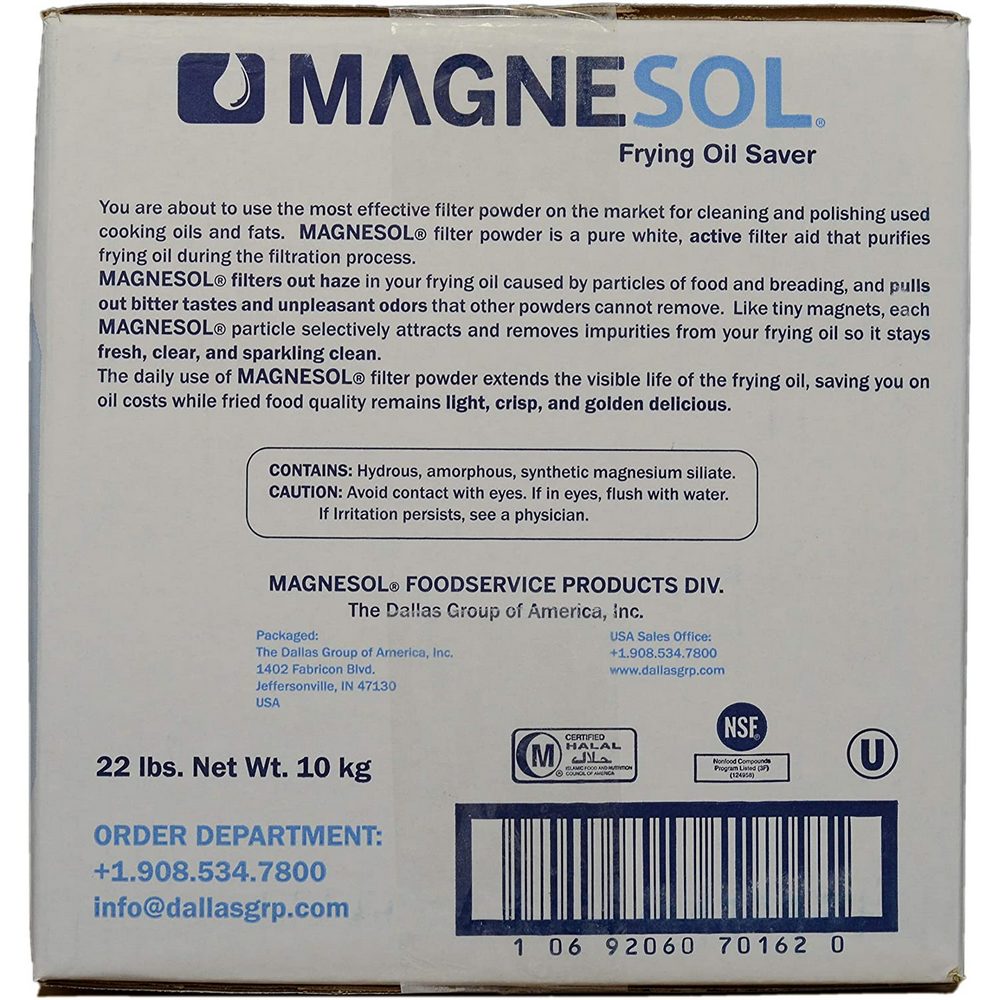 Magnesol Fryer Oil Filter Powder – 1x 22 lb Box